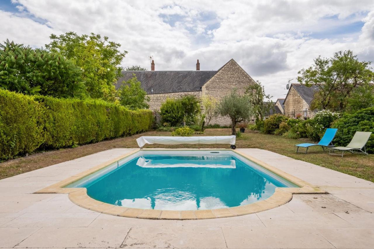 Maison Meslaie - Maison Pour 8 Avec Piscine Beaumont-en-Véron Zewnętrze zdjęcie